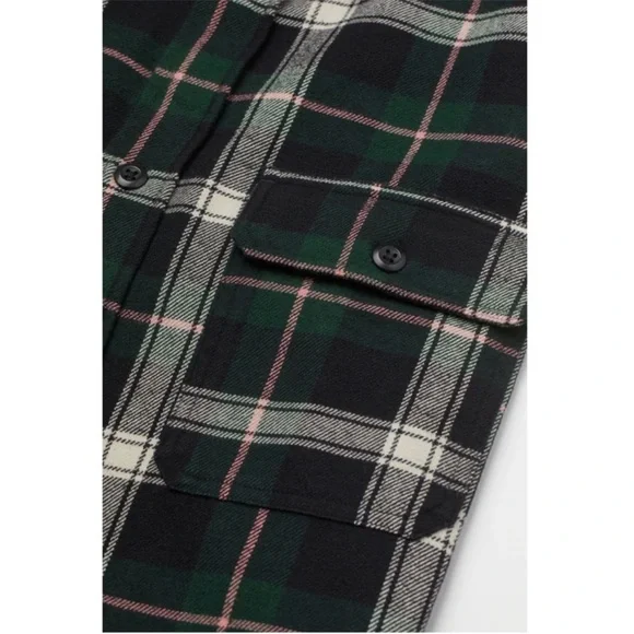 Mens Green Plaid Flannel - Picture 2 of 4